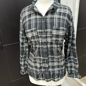 Plaid button up shirt. Size large.